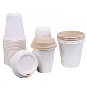 Vaso de papel biodegradable compostable, pulpa de bagazo, <span class=keywords><strong>caña</strong></span> de azúcar, 8oz, 12oz, 16oz, helado de <span class=keywords><strong>caña</strong></span> de azúcar, taza de café con tapa - Product Image 6