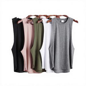 Débardeur de sport en coton tricoté pour homme, décontracté, sans manches, pour la musculation, la gym, le fitness, la course à pied, séchage rapide - Product Image 2