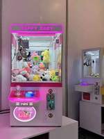 Mini peluche bon marché cadeau grue griffe usine vente en gros petite machine de jeu d'arcade de bonbons à pièces avec accepteur de billets