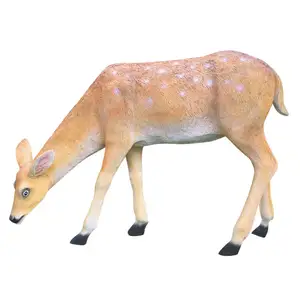 Outdoor wasserdicht Led Dekor Fiberglas Harz Tiers tatut Hirsch Hoch Licht Lifesize Iron Deer Dekoration Figuren