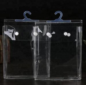 Sac transparent à fermeture à crochet - Conception avec cintre pour l'affichage des marchandises, le rangement des vêtements et l'emballage des produits de vente au détail - Product Image 2