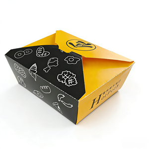 Scatole da Asporto per Pasticceria Gialle e Nere, Personalizzabili, in Cartone Alimentare, Autoportanti e Monouso per Torte e Pizza - Product Image 2