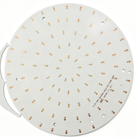 Carte de circuit imprimé (PCB) en aluminium LED ronde, PCB à noyau métallique à bonne dissipation thermique, circuit imprimé LED SMD 2835 pour lampe à panneau LED et éclairage Highbay