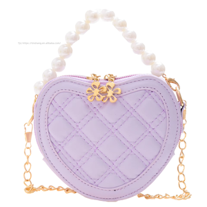 Wholesale New Fashion Women's Heart Love Shape <b>Handbags</b> Single <b>Chain</b> Kids Candy Pvc Bags - Product Image 6