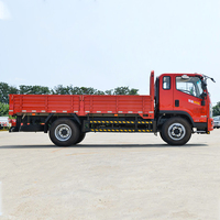 Truk Flatbed Legal 10 Ton dengan Platform Terbuka, Truk Utilitas Diesel Truk Kargo untuk Perlengkapan Perkakas & Pertanian