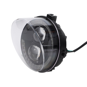 Phare LED rond classique avec anneau halo pour moto <span class=keywords><strong>vintage</strong></span> personnalisée - Product Image 4