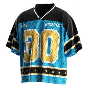Embroidery Retro Loose-fit American Football Jersey Breathable Mesh Fabric Made Essential for Urban Daily Wear and <b>Game</b> Day - Product Image 1