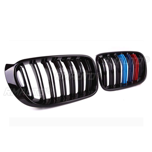 1 Par de Rejillas Delanteras Dobles de 2 Listones para Parachoques de Coche, Negro Brillante/Mate, para BMW X3 X4 F25 F26 2014 2015 2016 2017, Estilo de Coche - Product Image 4