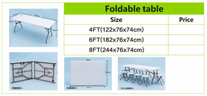 Modern <strong>Foldable</strong> <strong>Table</strong> Fold up White Rectangular Folding Promotional Outdoor <strong>Table</strong> - Product Image 6