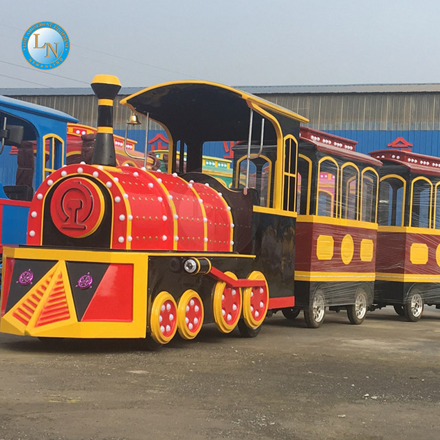 Customized Electric Trackless Train for Amusement Parks Sightseeing Shopping Malls Schools-26/42/62 Person Capacity 20km/h Speed