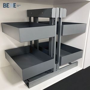 Latest Universal Magic <b>Corner</b> Kitchen Cabinet Accessories Modern Space-Saving Metal Material Magic <b>Corner</b> <b>Basket</b> Storage Magic C - Product Image 2