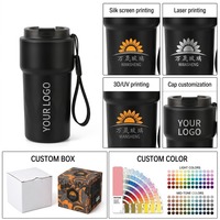 Gobelet isotherme intelligent en acier inoxydable 304 de 16 oz, anti-fuite, réutilisable, avec affichage LED de la température et couvercle, idéal pour les voyages