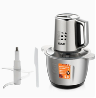 Robot culinaire RAF 5L en acier inoxydable avec bol mélangeur, mixeur électrique domestique