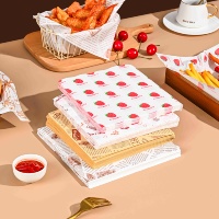 Papier d'emballage alimentaire enduit de PE imperméable et résistant à la graisse pour hamburgers, en-cas et pain