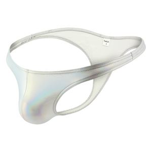 Logo personalizzato U-convesso confortevole stringa da <span class=keywords><strong>uomo</strong></span> slip perizoma a vita bassa in finta <span class=keywords><strong>pelle</strong></span> bronzata Nylon slip slip da <span class=keywords><strong>uomo</strong></span> - Product Image 3