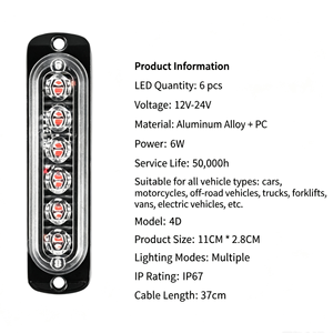 Luz de Advertencia LED Ámbar <span class=keywords><strong>para</strong></span> Camión, Ultra Delgada, Estroboscópica, Lámpara de Marcador Lateral <span class=keywords><strong>para</strong></span> Camión - Product Image 3