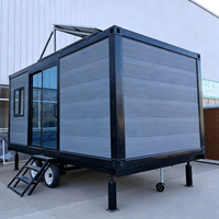 Maison conteneur en acier modulaire préfabriquée facilement déplaçable avec un design moderne, petite maison de vacances pour usage en villa