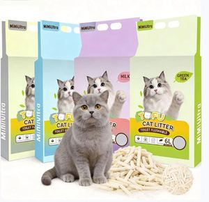 Litière pour chat en tofu agglomérante Blutive de qualité supérieure, parfum lavande longue durée, 100 % naturelle, sans plastique et recyclable - Product Image 1