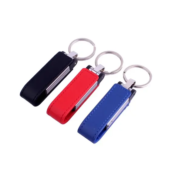 Metal Leather Keychain Pendrive Usb Flash Drive 4GB 8GB USB 2.0 Memory Stick Key gift