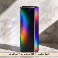 Caja de Regalo Premium Elegante y Resistente con Tapa Plegable y Estampado Holográfico Oscuro Personalizado para Boutique