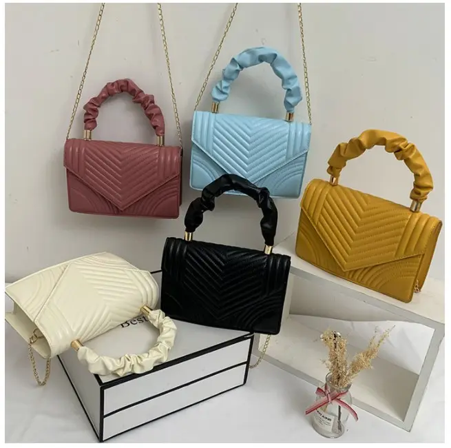Bolsas De Mujer Diamond Lattice Chain Women Crossbody Bag Square Fashion Pu Quilted Handbags Oblique Line Ladies Handbags 2022