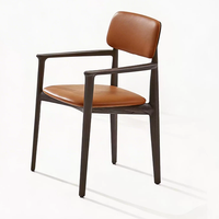 Chaises de salle à manger italiennes minimalistes en bois de frêne, chaises à dossier rembourré pour la maison, chaises de salle à manger modernes pour restaurant