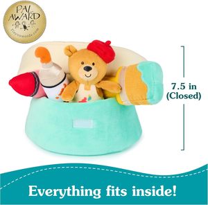 Baby My Little Artist Juego de peluche de 5 piezas 7,5 Cute Bear Rattle Squeaker Crinkle Plush Sensory Toys para recién nacidos - Product Image 5