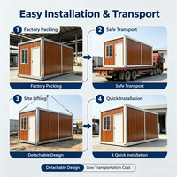 Maison conteneur moderne, économique, détachable, écologique, légère, à installation rapide, préfabriquée et portable pour bureau ou dortoir