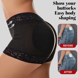 Invisible Seamless Butt Lifting Dentelle Shaper Shorts Ferme Crocheté Taille Cinchers Réduire Les Fesses Lifter Collants <span class=keywords><strong>Gaine</strong></span> Rouge - Product Image 4