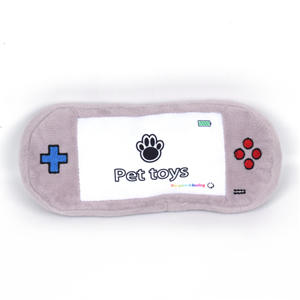 Komik karikatür oyun denetleyicisi peluş oyuncak köpek yumuşak dolması Pet çiğnemek oyuncak özel interaktif gıcırtılı yavru oyuncak - Product Image 4