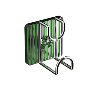 Estante de Baño de Pared MPGG, Acrílico y Acero Inoxidable, Rectangular, Contemporáneo, Duradero, Color Gris Espacial Transparente - Product Image 5