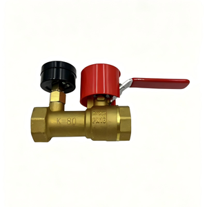 Vanne d'essai pour inspecteur de sprinkler en laiton K80 avec manomètre, vanne d'essai d'eau terminale DN25 de 1 pouce pour système d'incendie - Product Image 3