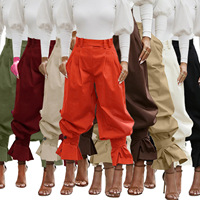 Culottes plissées taille haute amples à imprimé estival pour femme, pantalon décontracté à jambes larges avec ourlet volanté – Vente en gros