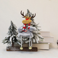 2025 Mini doux Non-tissé tissu noël animaux en peluche jouets père noël bonhomme de neige wapiti ours brun petite cloche PP coton pour