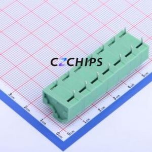 KF237-7.62-7P Spring Terminal Block Through hole Component (THT),P=7.62mm Connector 1x7P 7.62mm Green 7P - Product Image 2