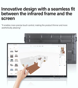หน้าจอแสดงผลอัจฉริยะ Hiseeview 4K UHD แบบอินเทอร์แอคทีฟ IR Touch ความละเอียด 3840*2160 LCD สำหรับธุรกิจ ขนาด 55/65/86/98/110 นิ้ว ไวท์บอร์ด - Product Image 4
