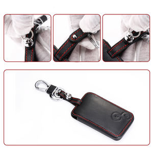 Étui de <span class=keywords><strong>protection</strong></span> pour clé de voiture en cuir pour <span class=keywords><strong>Renault</strong></span> Laguna 2 boutons télécommande - Product Image 6