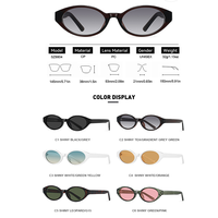 Lunettes de soleil de haute qualité avec monture PC, polarisées UV400, petites, ovales, fines, vintage, pour les trajets quotidiens, pour femmes