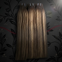 Extensions de Cheveux Humains Européens de Haute Qualité, Double Trame, Alignés Citicule, Couleur Brun Clair, Origine Russe