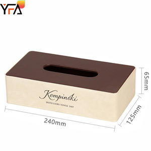 Fournitures pour hôtels Ensemble en cuir Commodités <span class=keywords><strong>d</strong></span>'hôtel Boîte à tiroirs avec porte-gobelets Ensembles haut de gamme pour les voyages et les chambres <span class=keywords><strong>d</strong></span>'hôtel - Product Image 1