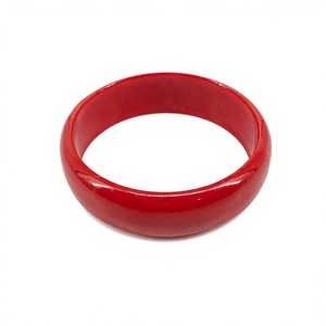 Ensemble de bracelets uniques en résine acrylique, bijoux classiques en résine, bracelets colorés blancs, roses, rouges, noirs, beiges, accessoire de mode unisexe - Product Image 5