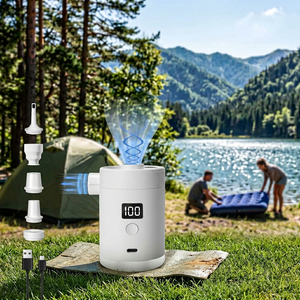 Pompe à air électrique sans fil, mini-pompe légère 4000 mAh, gonflage et dégonflage ultra-rapides, mini portable pour matelas pneumatique et bouée de natation - Product Image 1