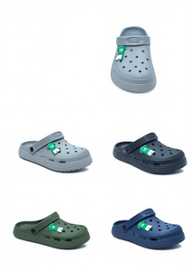 รองเท้าแตะเด็กแบบสวมพร้อมเข็มกลัดลายการ์ตูน ไซส์ 19 สีเทา พื้นรองเท้า EVA  วัสดุพลาสติก - Product Image 1