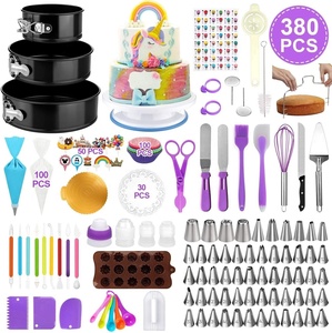 Kitchen Accessories Cake Decorating Supplies Turntable Tools Icing Nozzles Cake Decor Kit Baking Pastry Tools Silicone Spatula