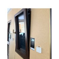 Fenêtres à battants verticaux en aluminium durable, insonorisées, résistantes à la chaleur, double vitrage, ouverture vers l'intérieur, pour salon extérieur