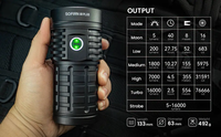 Sofirn Ultra Bright 16000lm Long Spotlight Lampe de poche haute puissance Q8 Plus 6 * XHP50B LEDs Lumière rechargeable