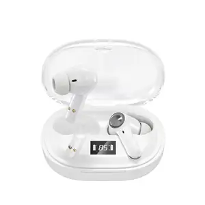 earphones Crystal TWS Wireless Earphones Led Digital Display Transparent Case TWS Earbuds