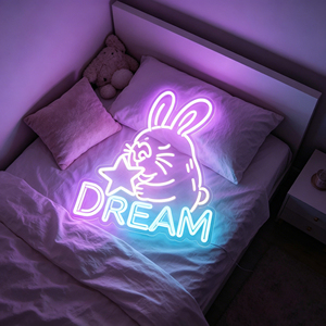 ป้ายไฟนีออนรูปแมวสีชมพู ตกแต่งผนังแบบ LED ทรงกลม พร้อมแว่นกันแดด IP65 ติดตั้งได้ แสงสีขาวอบอุ่น 2700K อะคริลิค - Product Image 2