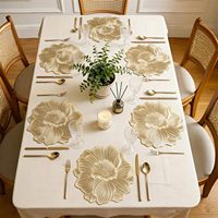 Vente directe d'usine, set de table en PVC de haute qualité, lavable, de forme irrégulière, résistant à l'huile, design classique, écologique, pour la décoration de la maison
