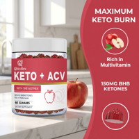 Qbioflex OEM Gummies au vinaigre de cidre de pomme pour la perte de poids, compléments minceur Keto ACV, gummies brûle-graisses pour femmes